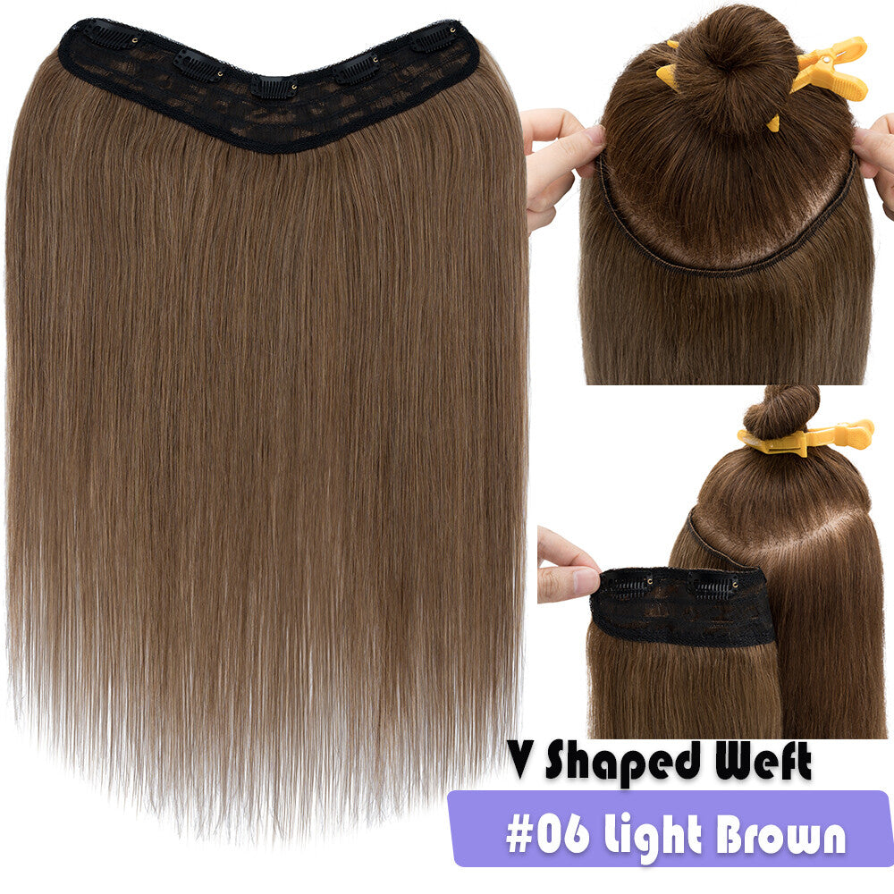 Remy Human Hair Extensions Clip-In One Piece Full Head Weft - Multiple Colors & Lengths