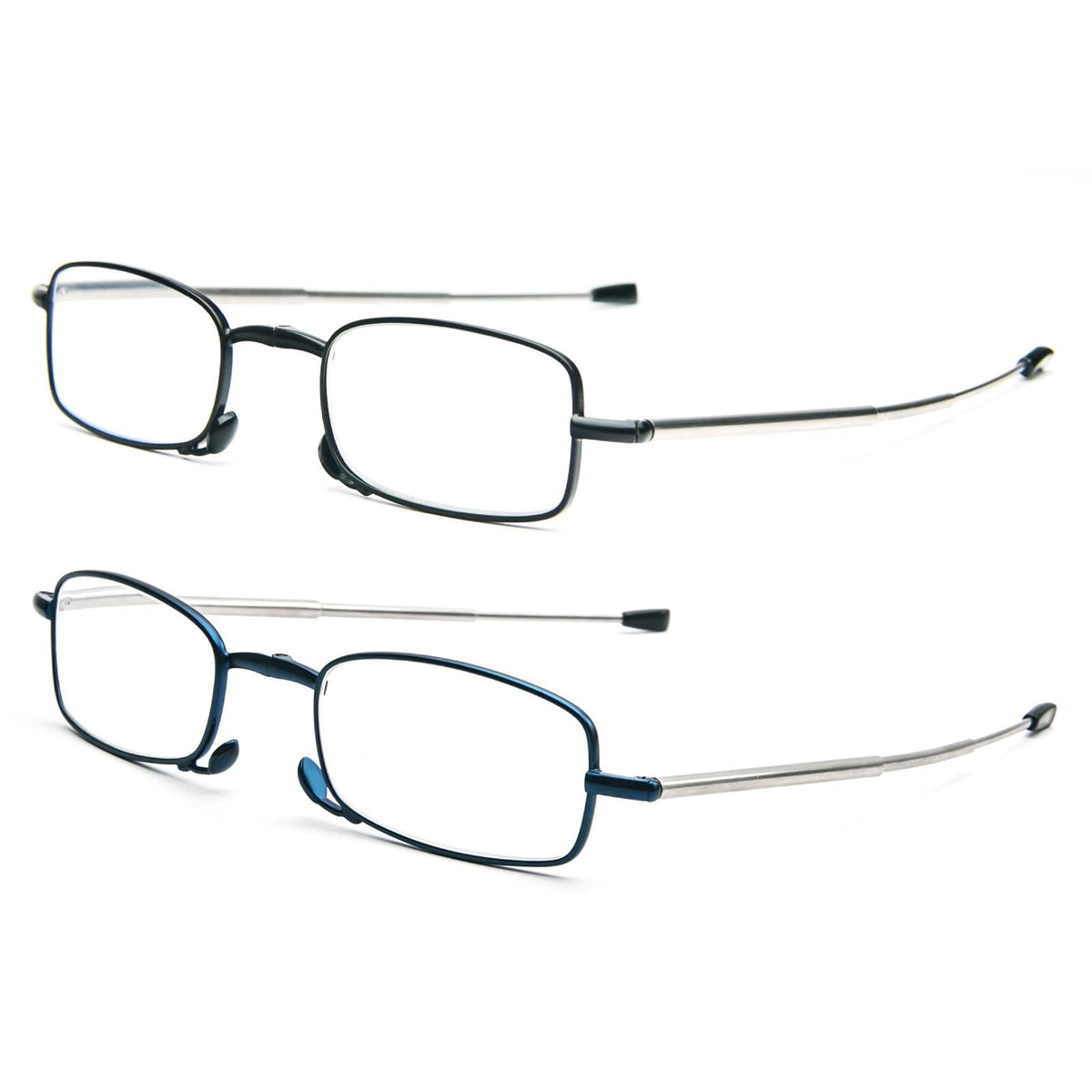 Anti-Blue Light Reading Glasses 2 Pack - Lightweight Unbreakable Folding Eyewear