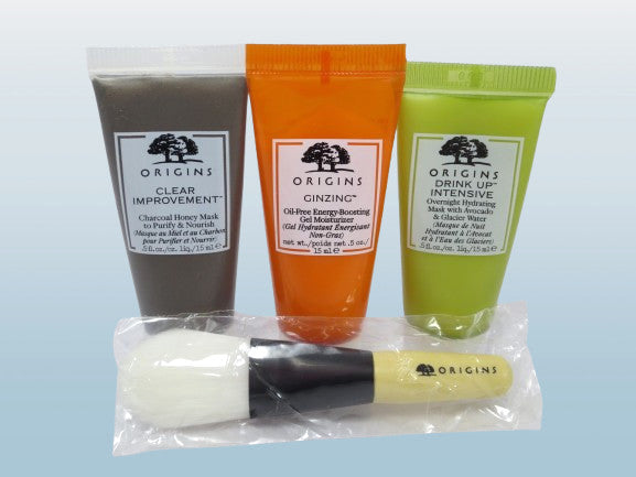 Origins Ginzine Drink Up Intensive & Mini Brush 4-Piece Set - Skincare & Beauty