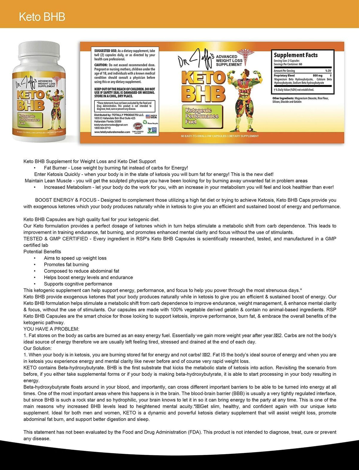 Anti-Gray Hair & Keto BHB Weight Loss Supplement Capsules