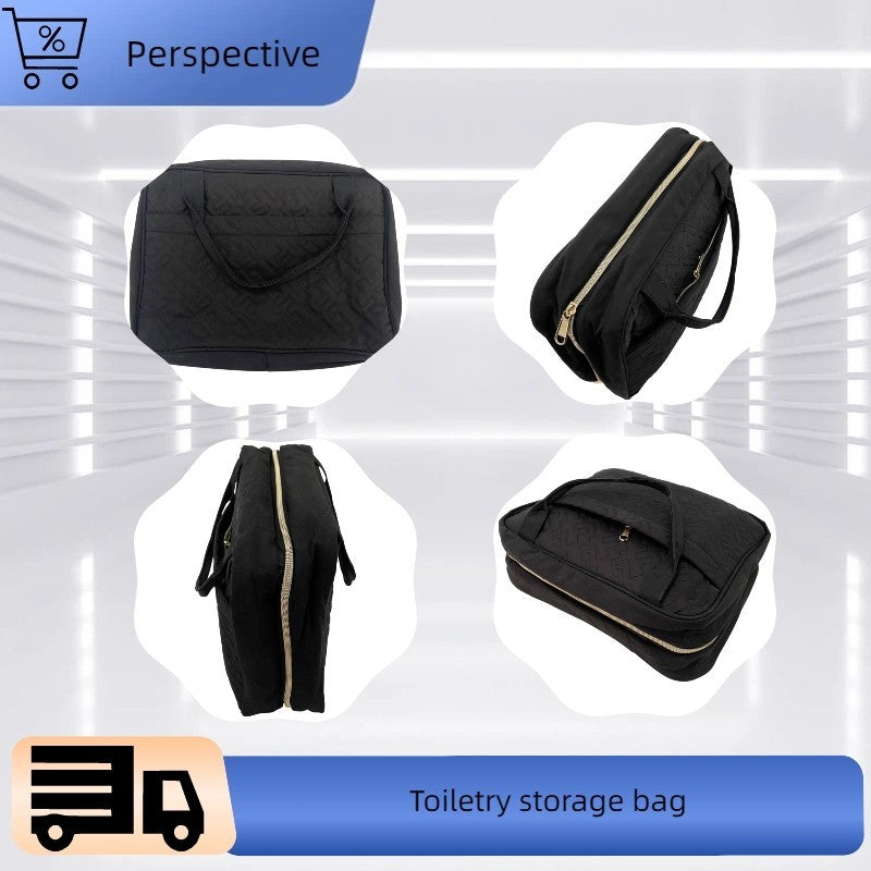 Large Capacity Travel Toiletry Bag with Wet Dry Separation - Portable Organizer