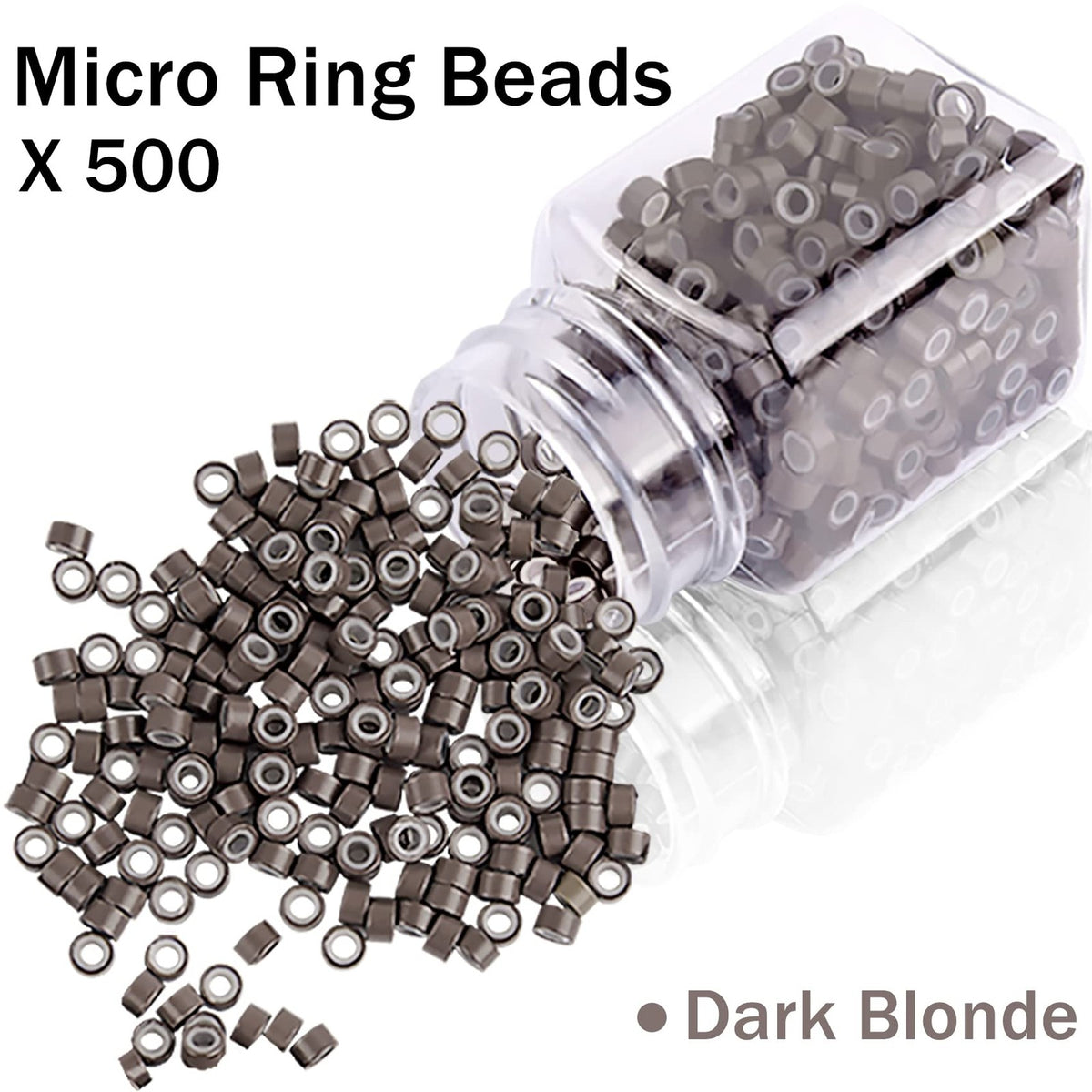 Hair Extension Tool Kit 500 Pcs Dark Blonde