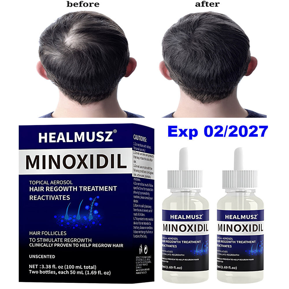 Minoxidil 5% Hair Regrowth Treatment for Men, 2 Pack