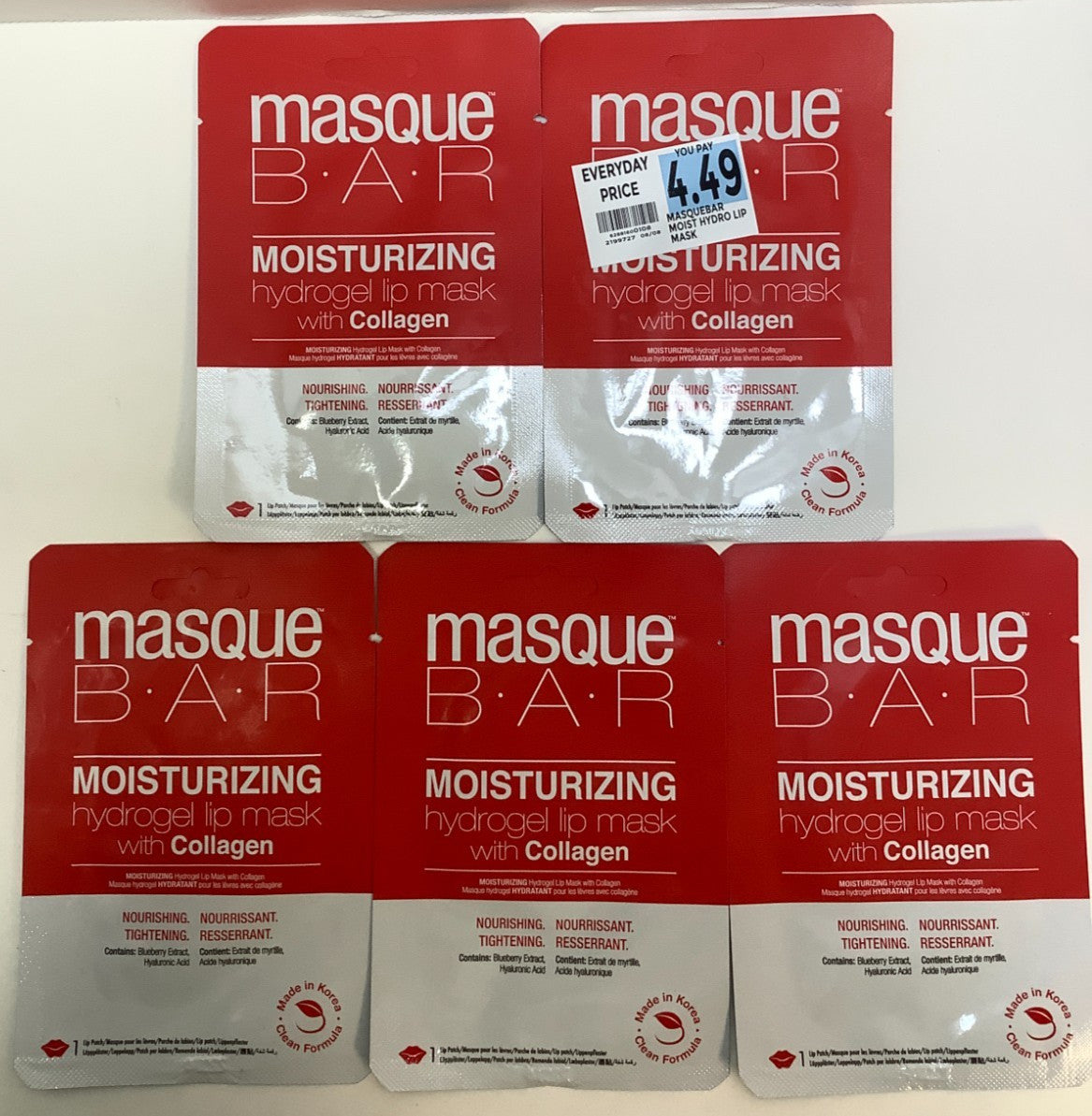 Hydrogel Lip Mask with Collagen - 5 Pack