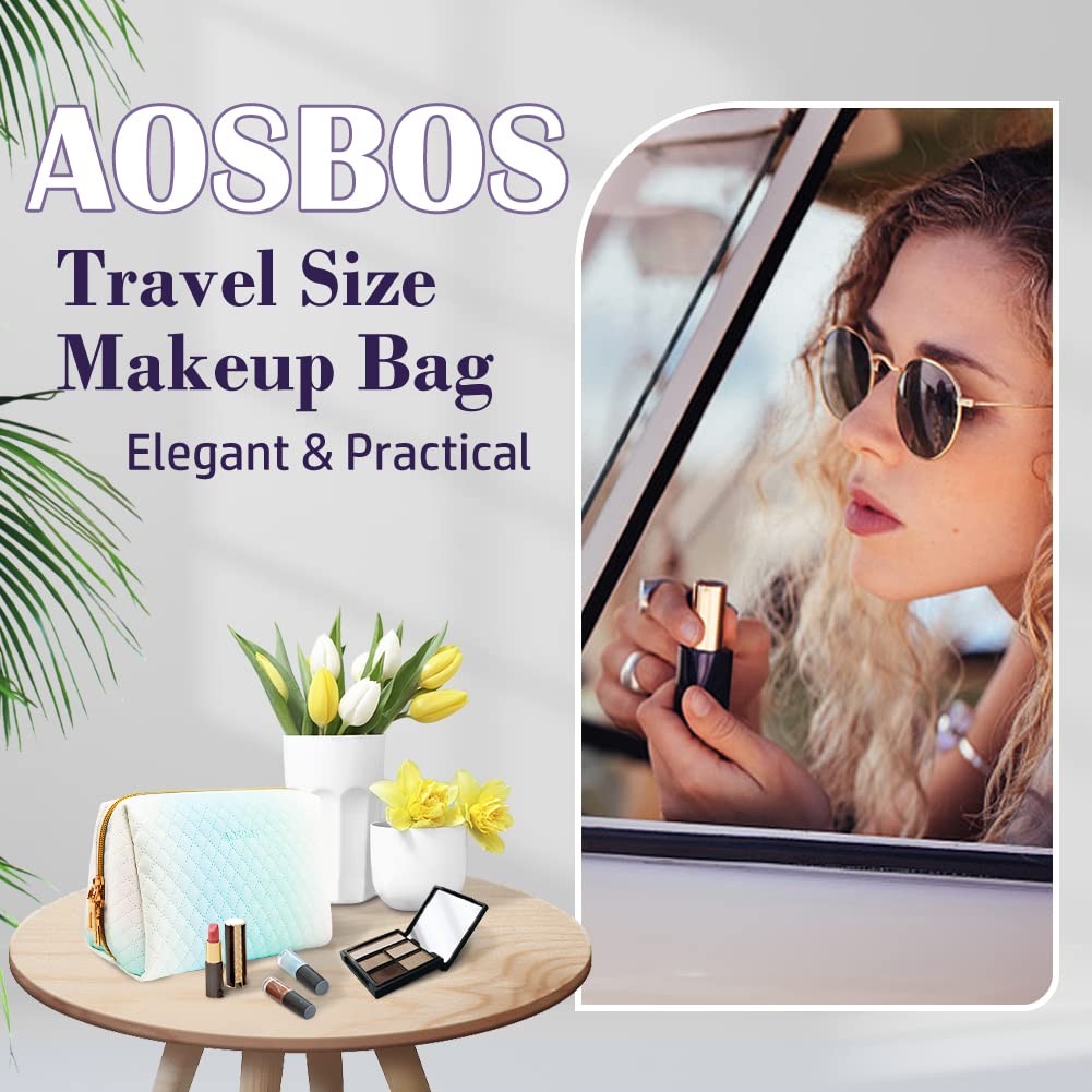 Small Travel Makeup Bag with Multiple Compartments and Elegant Design