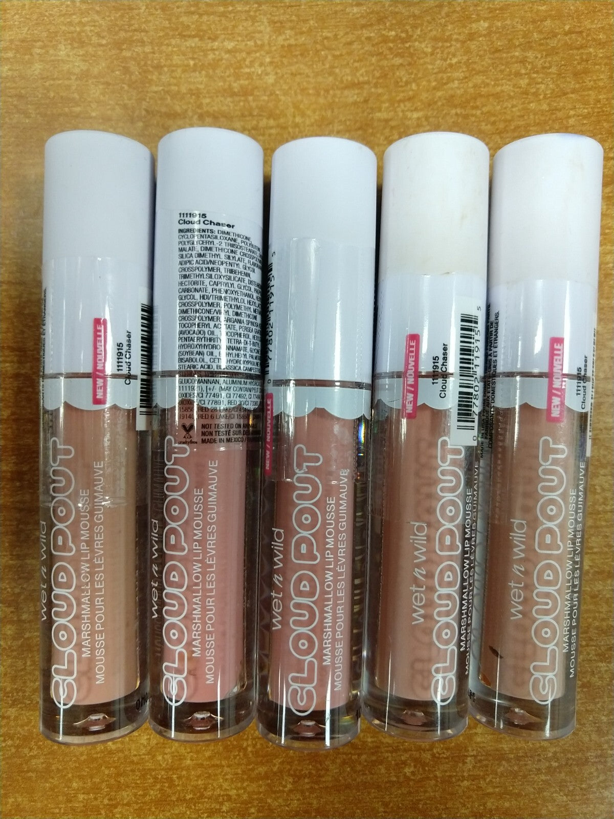 Lip Makeup Set - 5 Pack Cloud Pout Lip Cream - Choose Shade & Quantity
