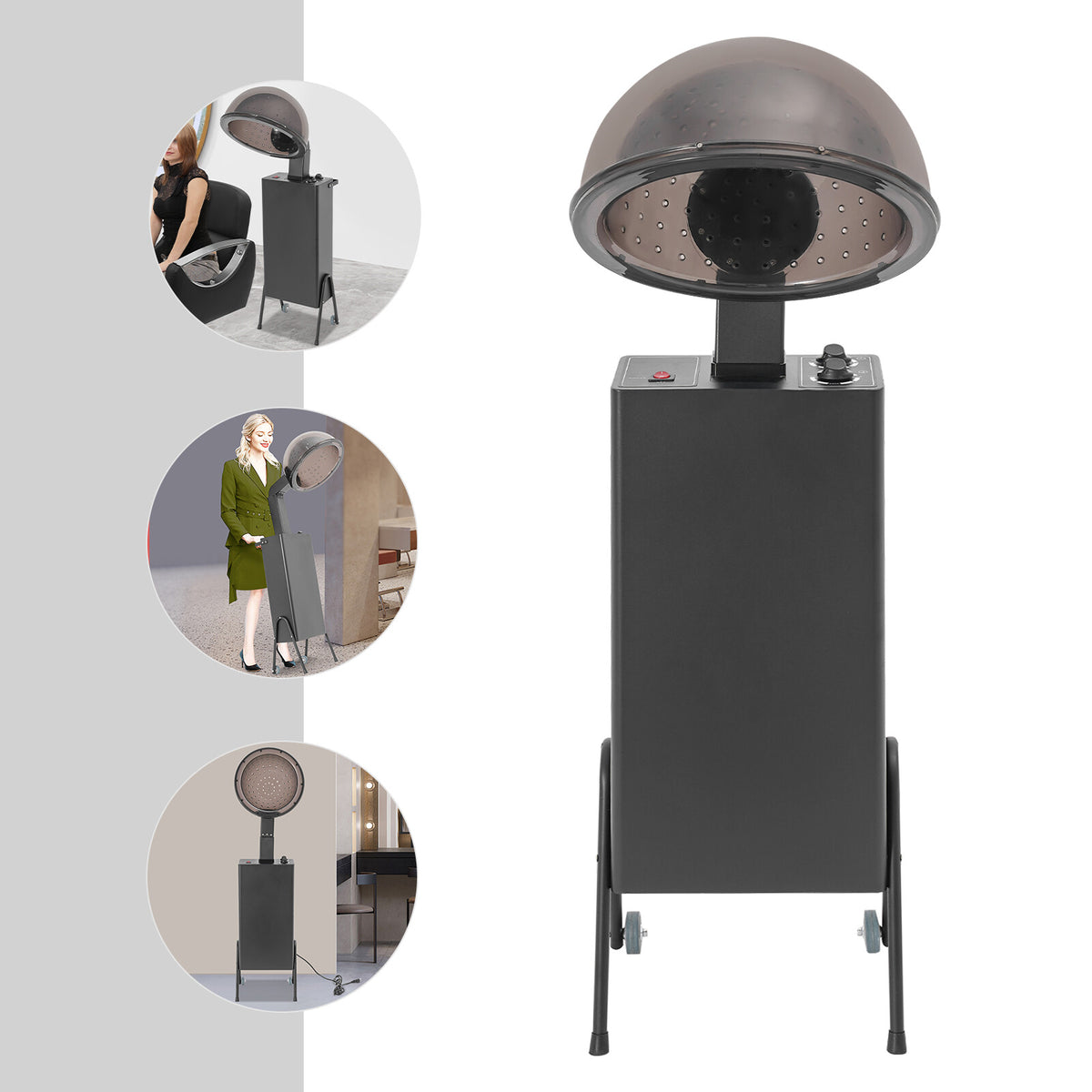 Salon Hair Dryer with Adjustable Temperature 1200W Freestanding Hair Styling Machine