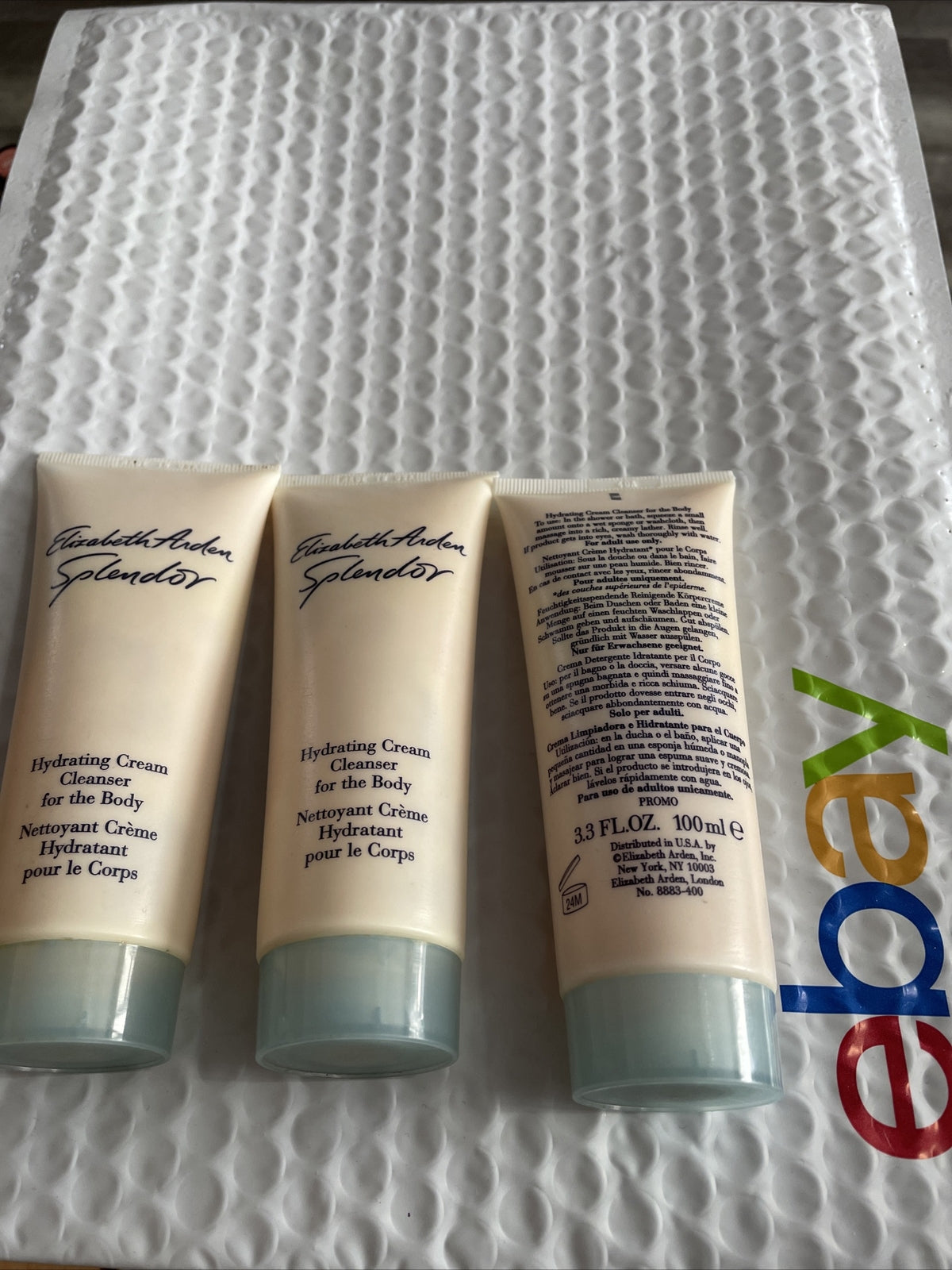 3 tube lot Elizabeth Arden SPLENDOR Hydrating Cream Cleanser For The