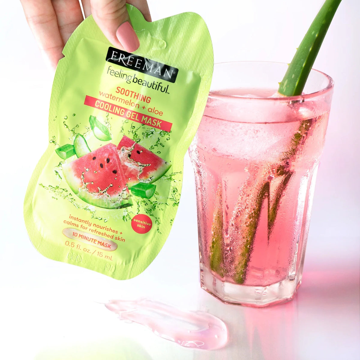 Watermelon & Aloe Cooling Gel Mask - 6 Pack Trial Size