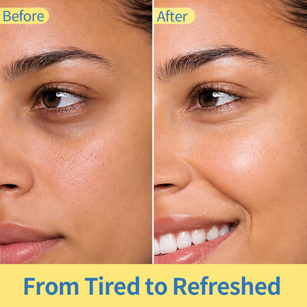 Revitalizing Eye Gel with Caffeine & Cooling Roller – Reduces Puffiness & Dark Circles
