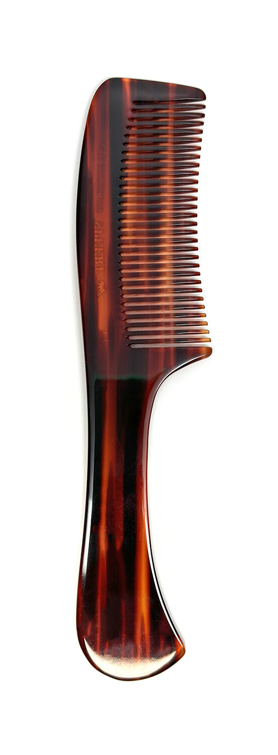 Handmade Swiss Tortoise Cellulose Acetate Comb 7.38 Inches - Style #19