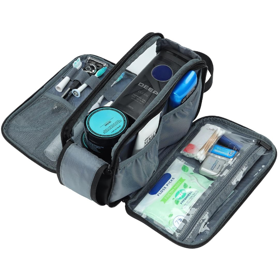 Medium Water-Resistant Travel Toiletry Bag for Men - Organizer & Dopp Kit