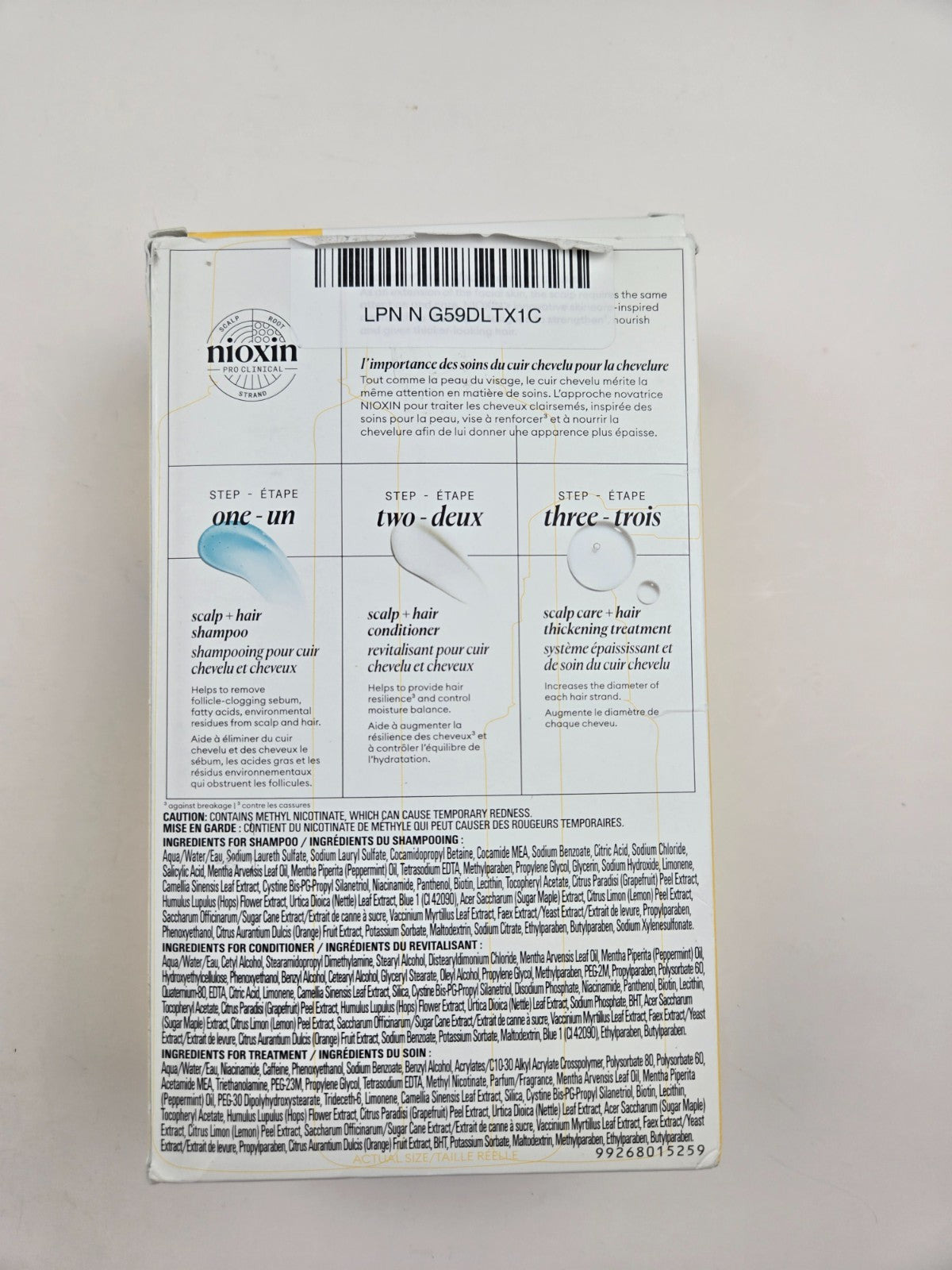 NIOXIN System 1 Hair Thickening Kit - Natural Hair with Light Thinning