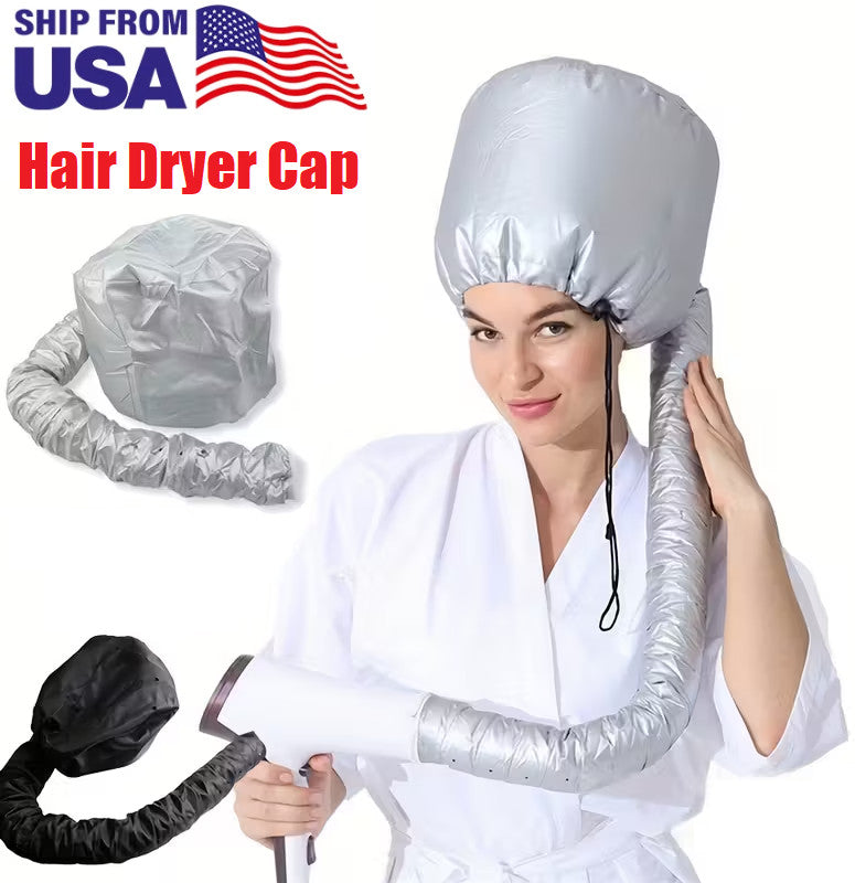 Professional Soft Bonnet Hair Dryer Cap for Home & Travel, Adjustable Fit