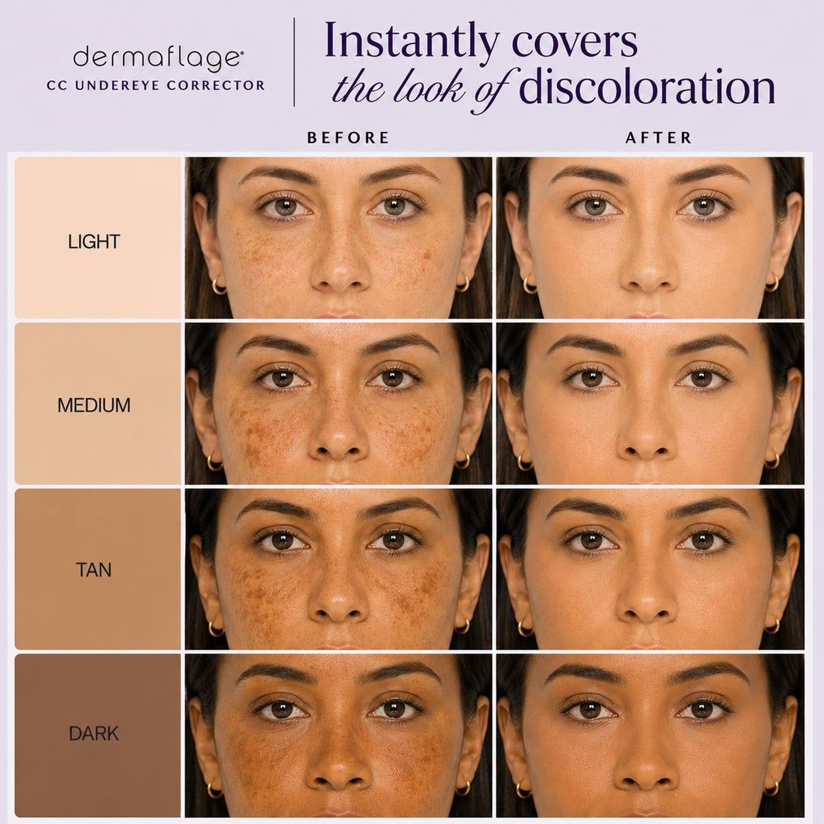 Dark Color Correcting Concealer Palette Waterproof Full Coverage Face Makeup