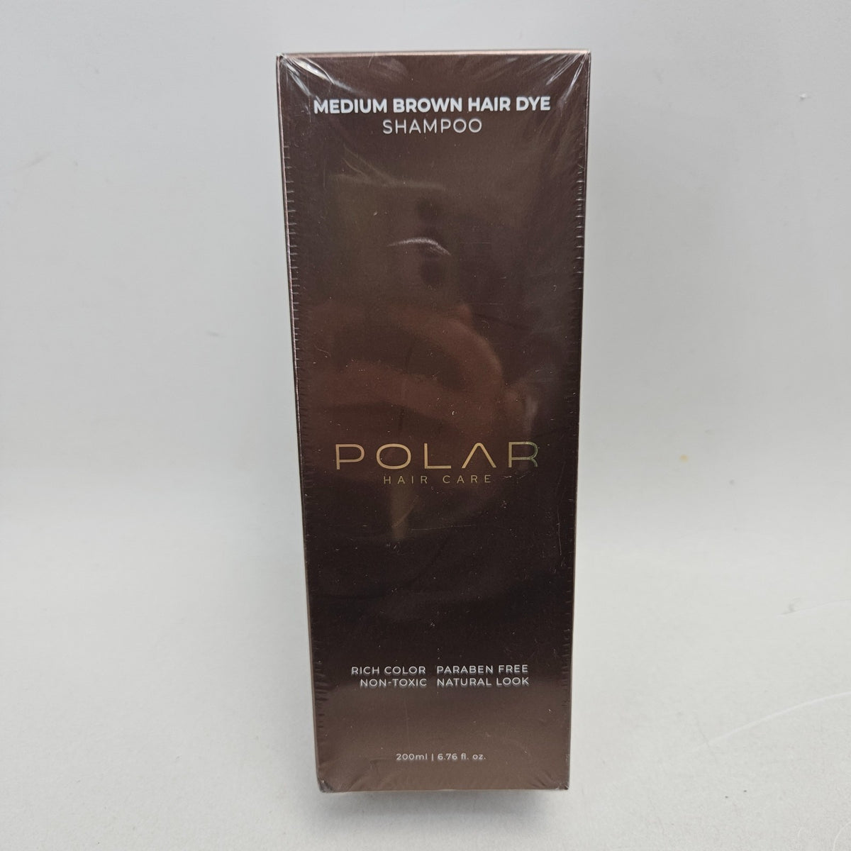 Polar Med-Brown Hair Dye Shampoo 200ml - Rich Color, No-Toxic Hair Care for Brunettes