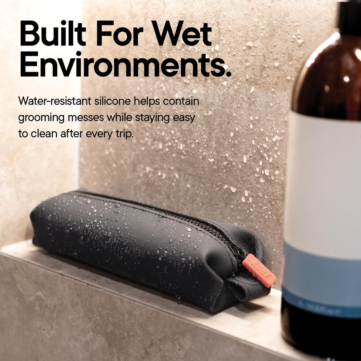 Mini Silicone Toiletry Bag for Men Travel & Organizer, Waterproof & Durable