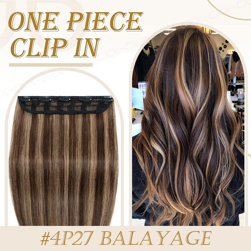 Thick Clip-In Human Hair Extensions Full Head 100% Remy Hair, Natural Black