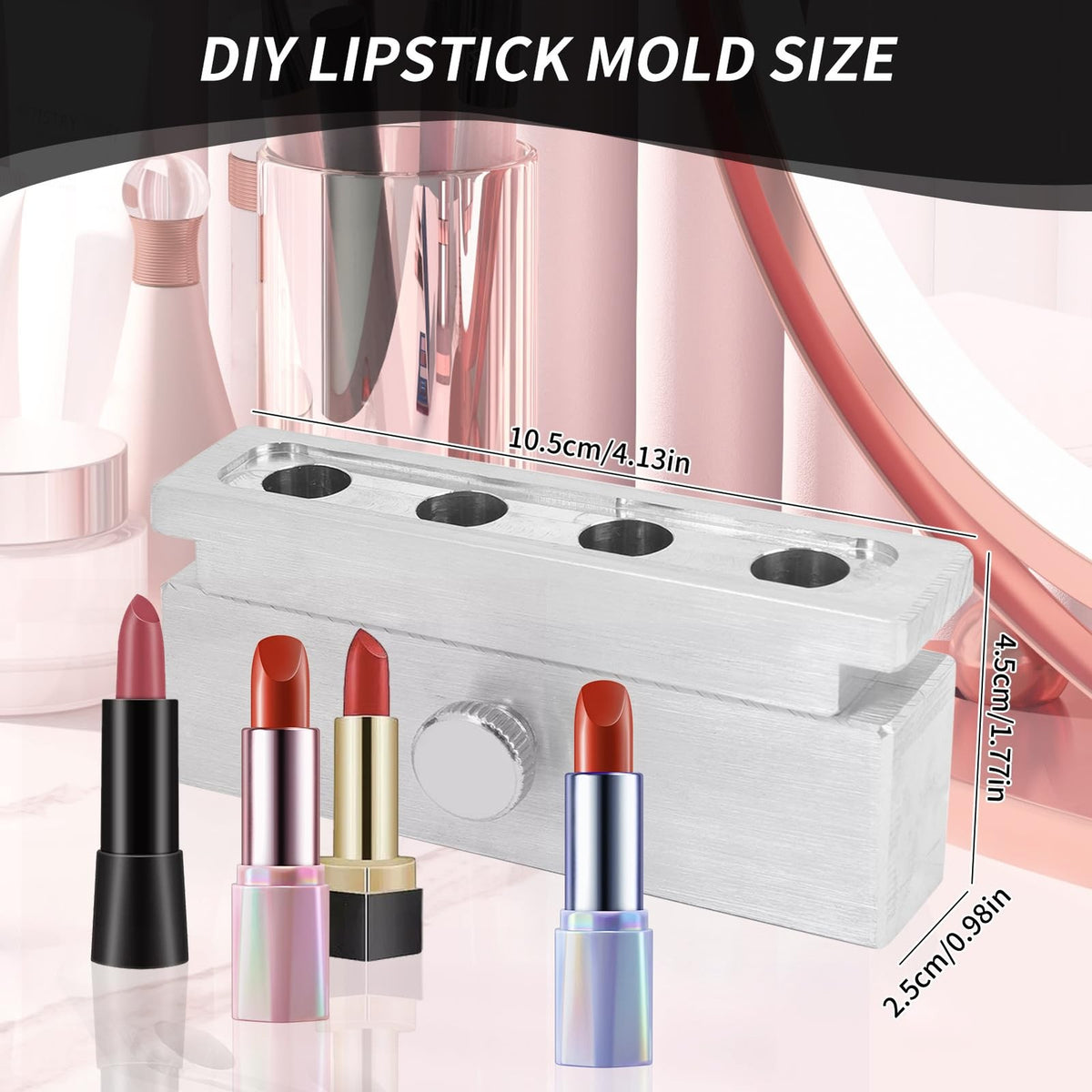 DIY Lipstick Making Kit with Aluminum Alloy Mold - Lip Balm & Lipstick Set