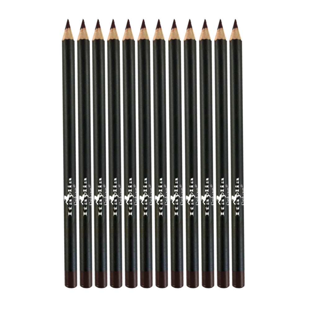Eyeliner Pencil Set with Hydrogel Eye Patches - Dark Brown, 12 Pieces