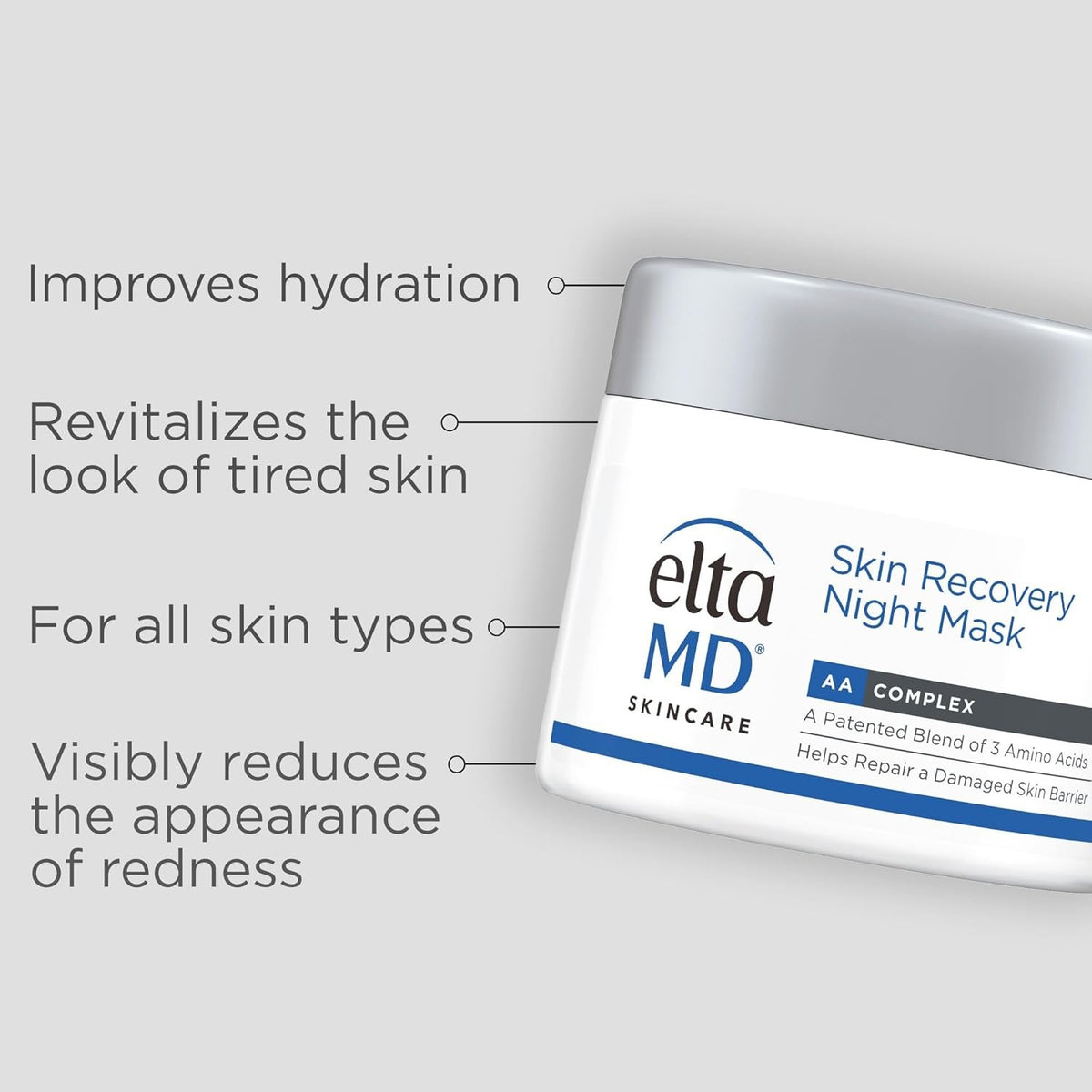 Elta MD Skin Recovery Night Mask - Hydrating, Redness Reducing, 50ml