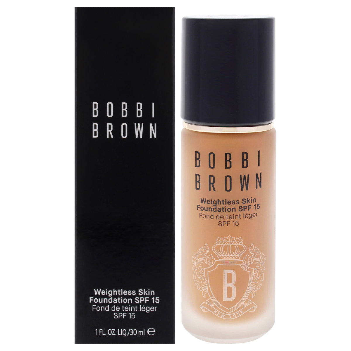 Bobbi Brown Weightless Skin Foundation SPF 15 W-086 Warm Almond 1 oz