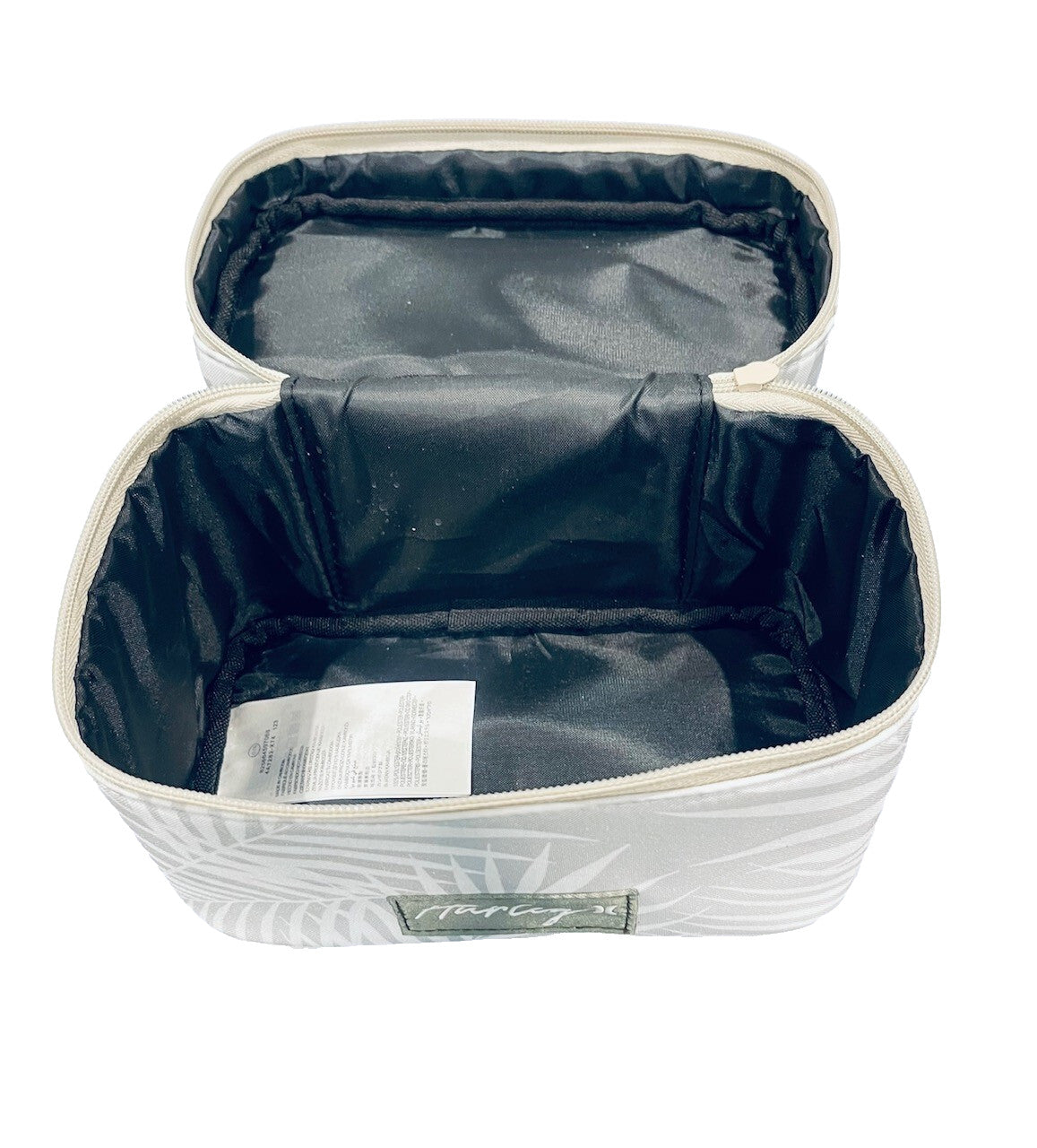 Hurley Travel Makeup Bag – Tropical White Grey Tan NWT