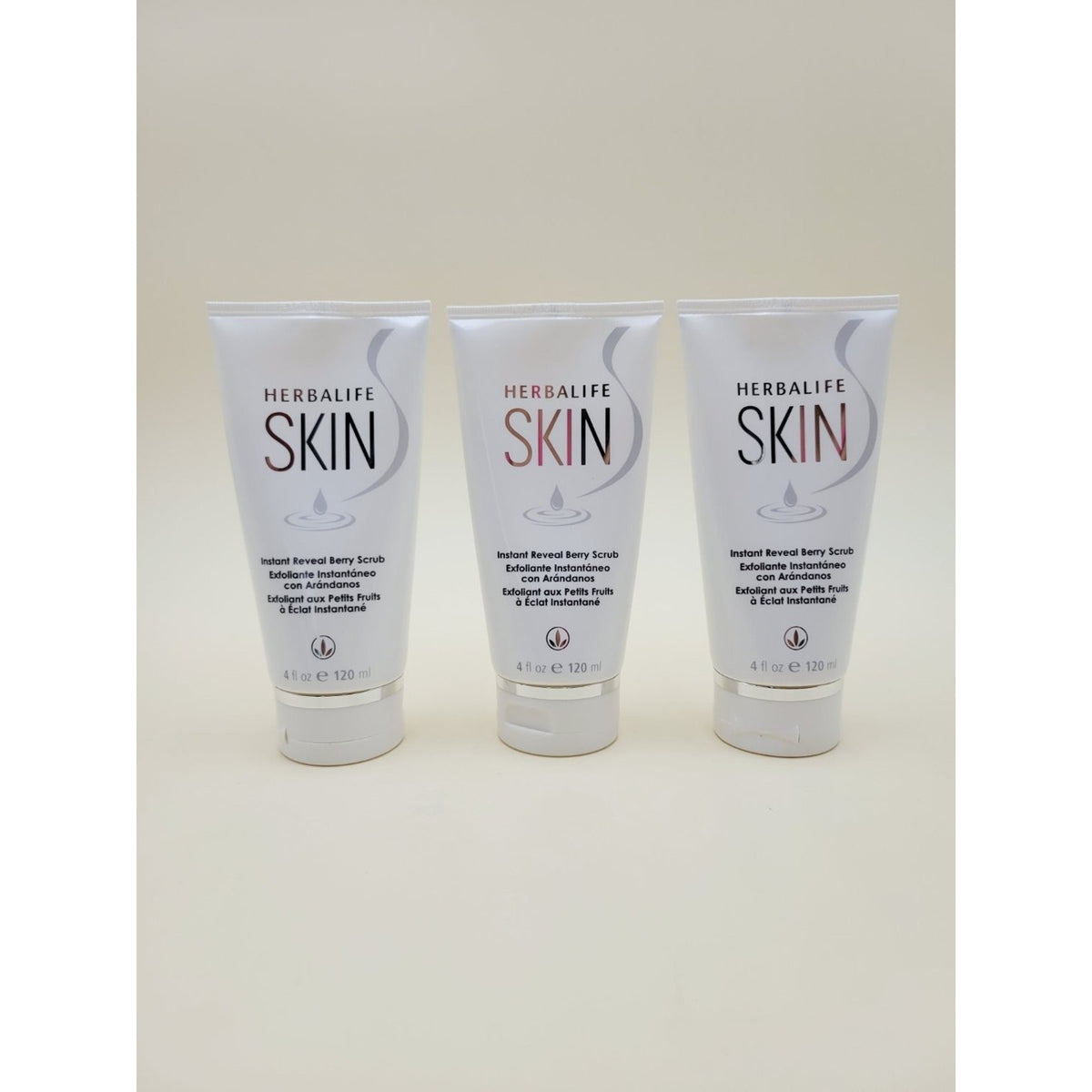 Vintage Herbalife SKIN Instant Reveal Berry Scrub 4.1 fl oz Lot 3