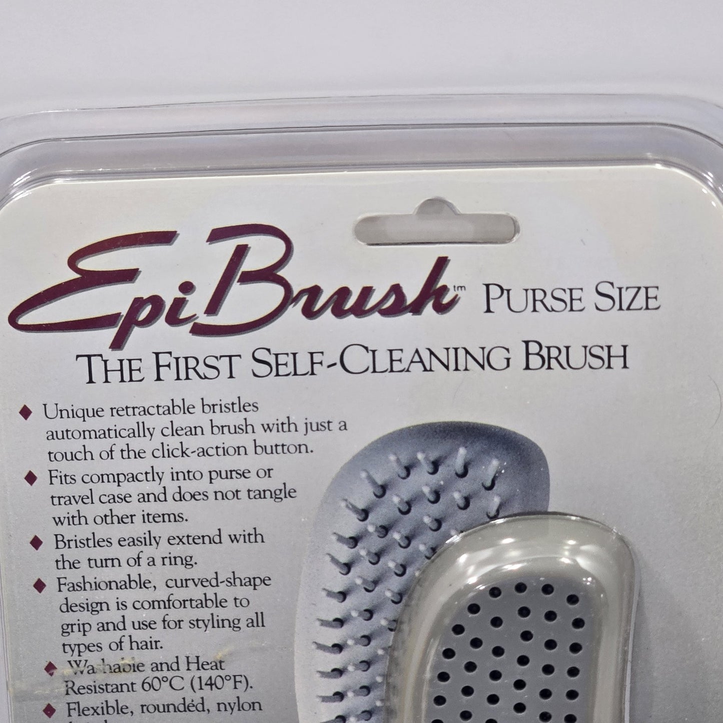 Vintage 1988 Epi Self-Cleaning Hairbrush - Pocket Size CS 4050