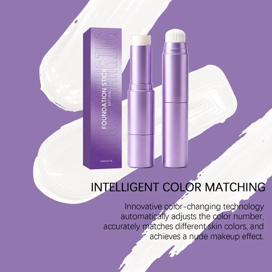 Facelove Foundation Stick with Built-in Brush - Long-lasting, Hydrating Makeup