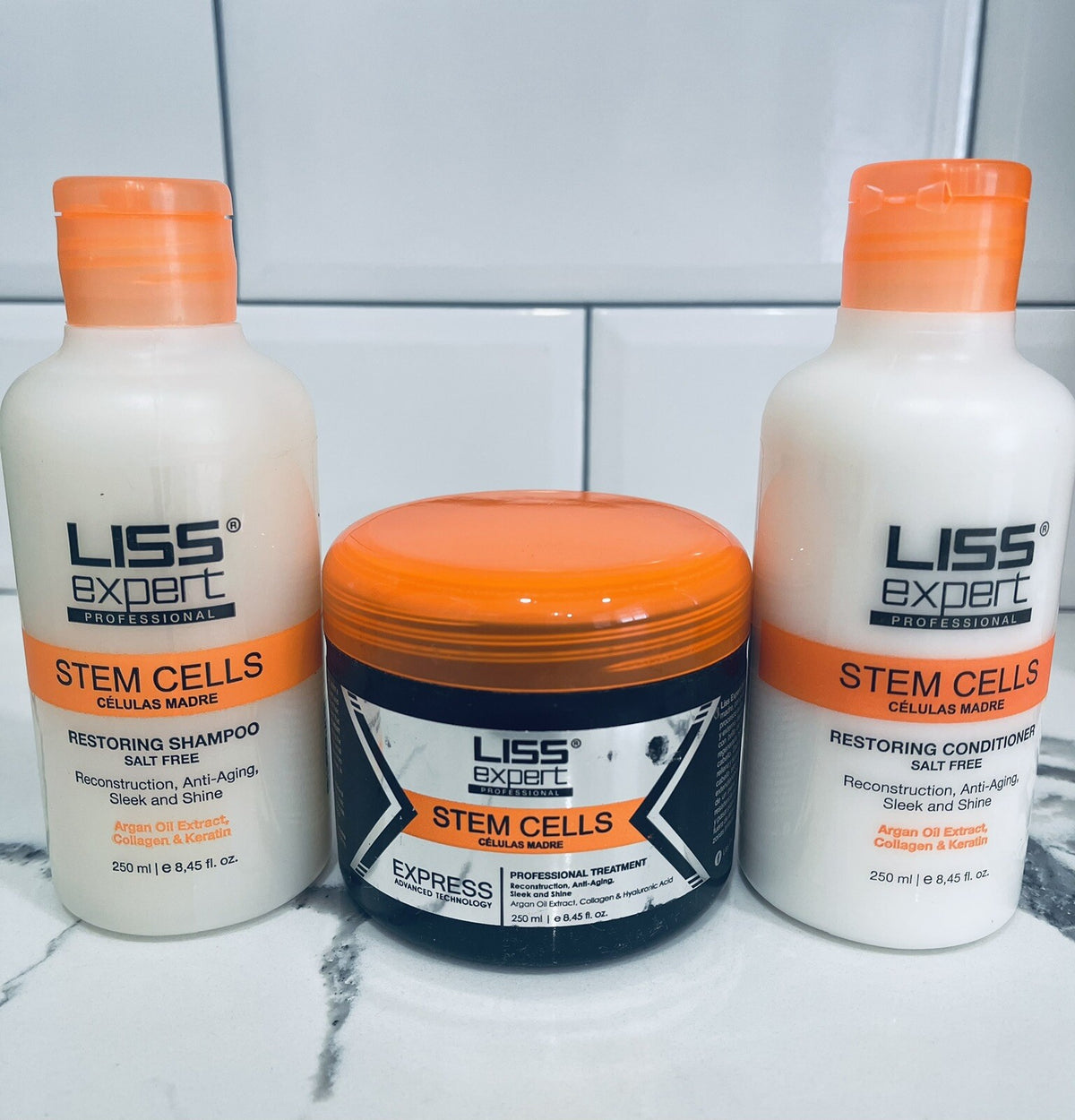 Keratin Hair Smoothing Kit with Stem Cells - Professional Treatment for Frizz-Free, Healthy Hair