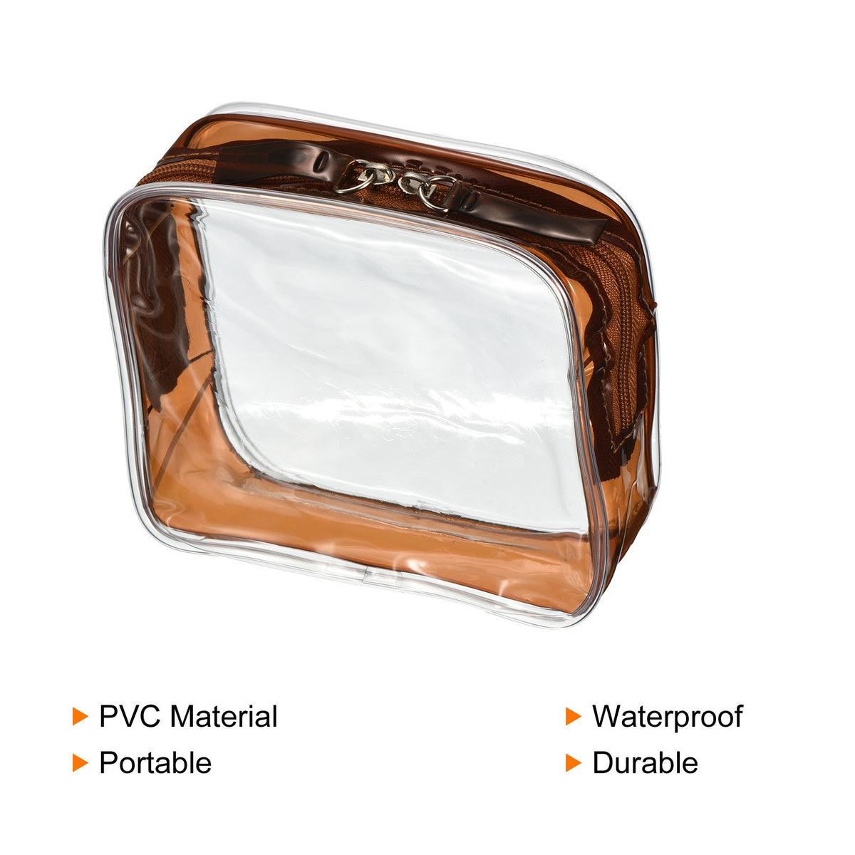Clear Travel Toiletry Bag - Waterproof Cosmetic Pouch for Toiletries & Makeup