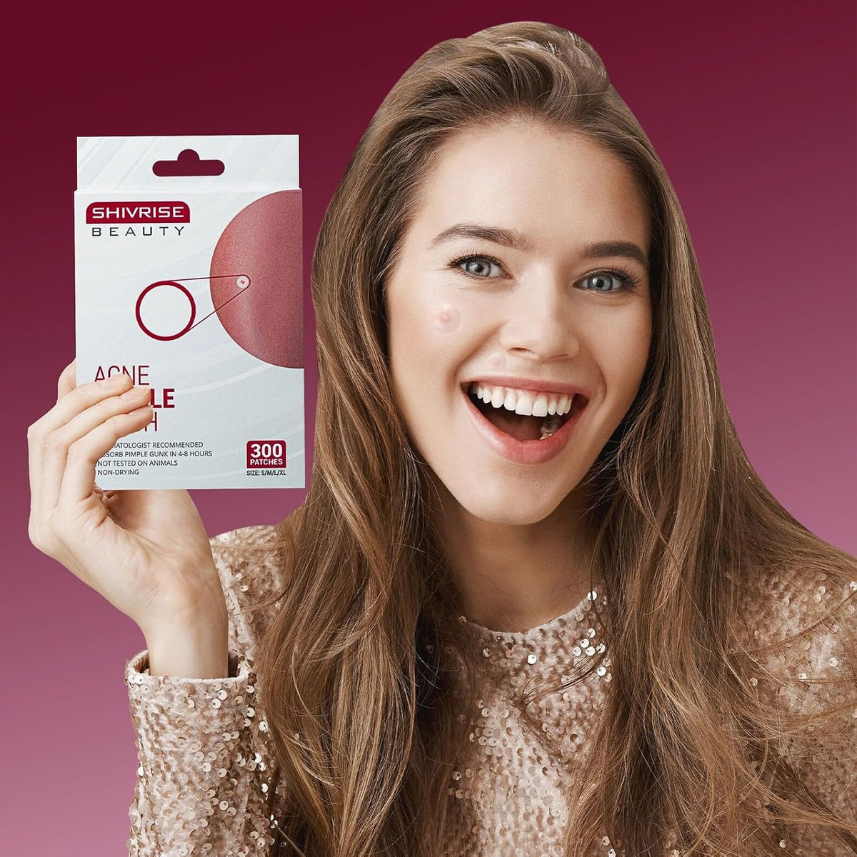 Hydrocolloid Acne Patches for Blemish Covering & Healing - 300 All-Day Skin Discreet