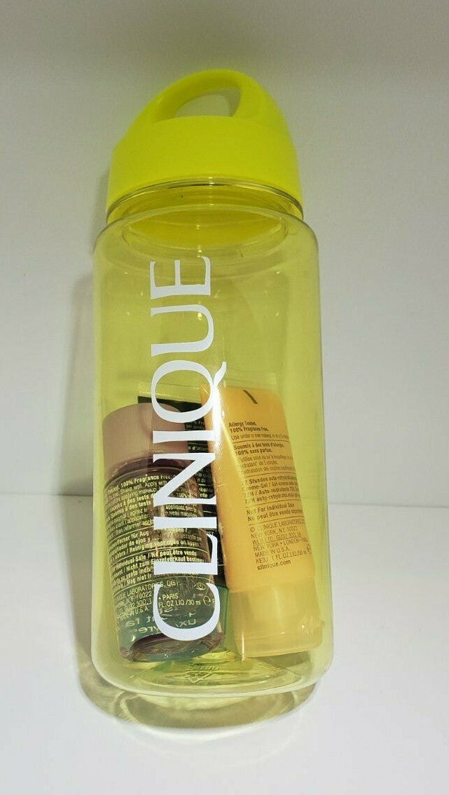 Water Bottle Set with Makeup Remover and Skincare Samples - BPA-Free