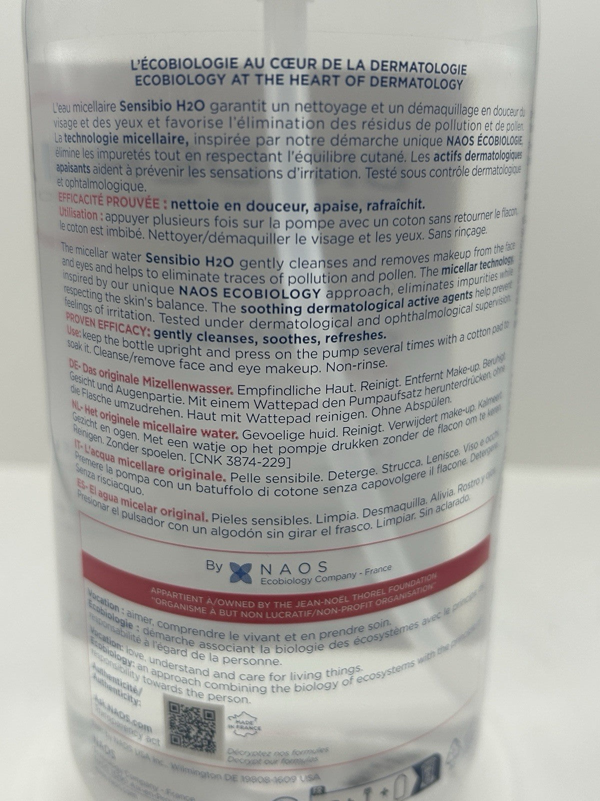 Bioderma Sensibio H2O Micellar Water 2 x 28oz Face Makeup Remover for Sensitive Skin