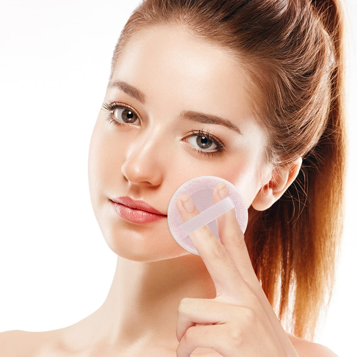12 Pcs Makeup Powder Puffs Set - Soft Velour Face Sponges for Loose Powder