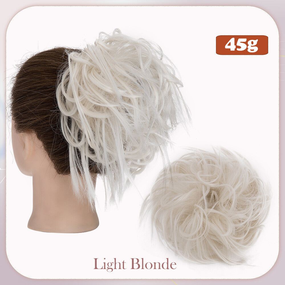 Large Messy Bun Hair Extension Wrap - Thick, Natural Look, Adjustable Updo
