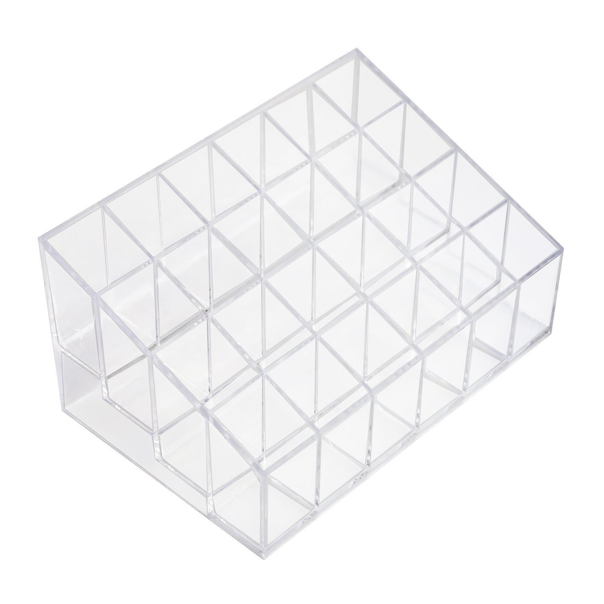 Transparent Makeup Organizer with Multiple Compartments - Clear Cosmetic Storage Box