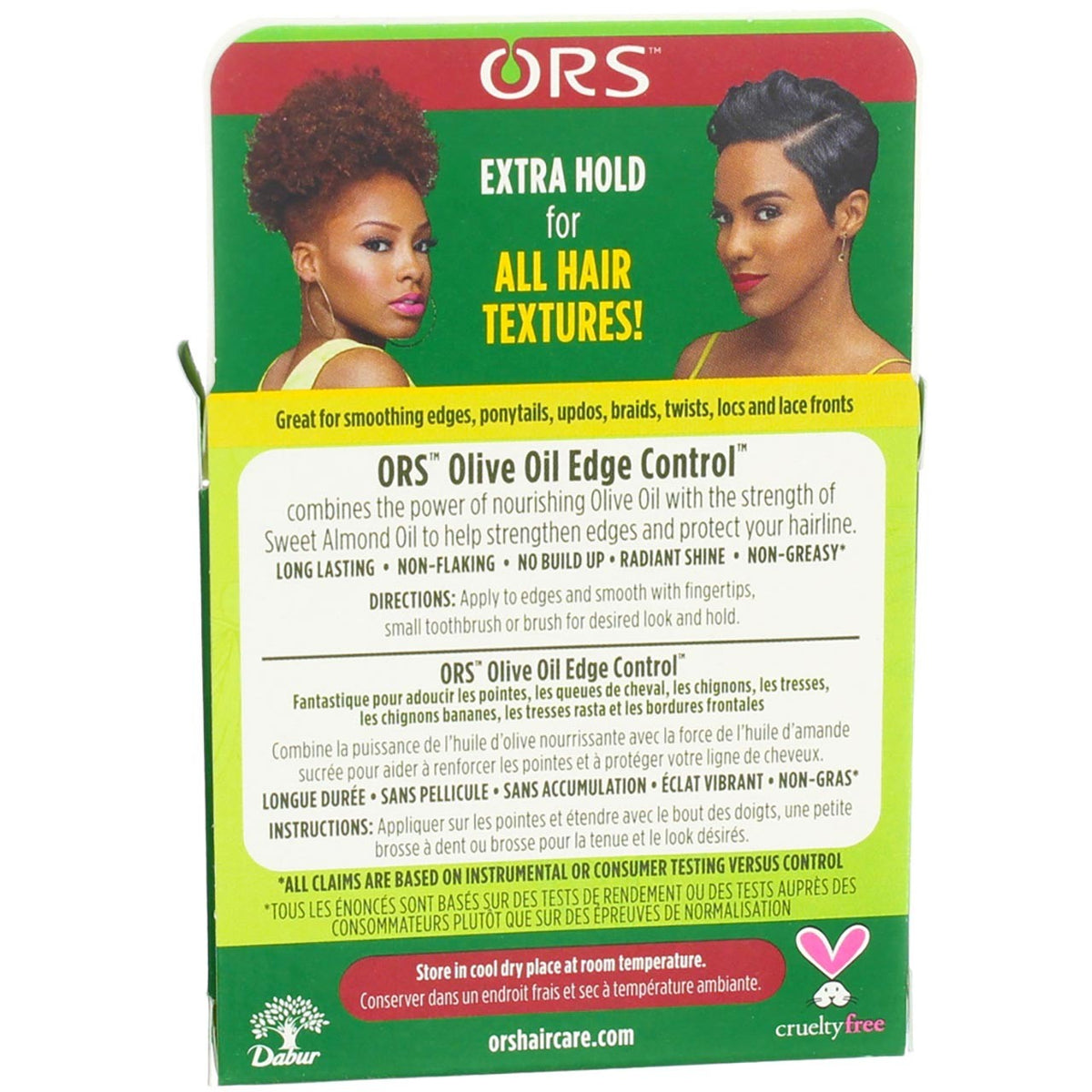 Olive Oil Edge Control Gel - Extra Hold, Moisturizing, Alcohol-Free, 2.25 oz, 6 Pack