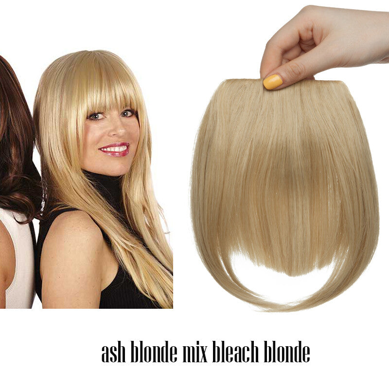 Clip-In Hair Bangs Extensions - Wispy, Natural, 9-inch Styles