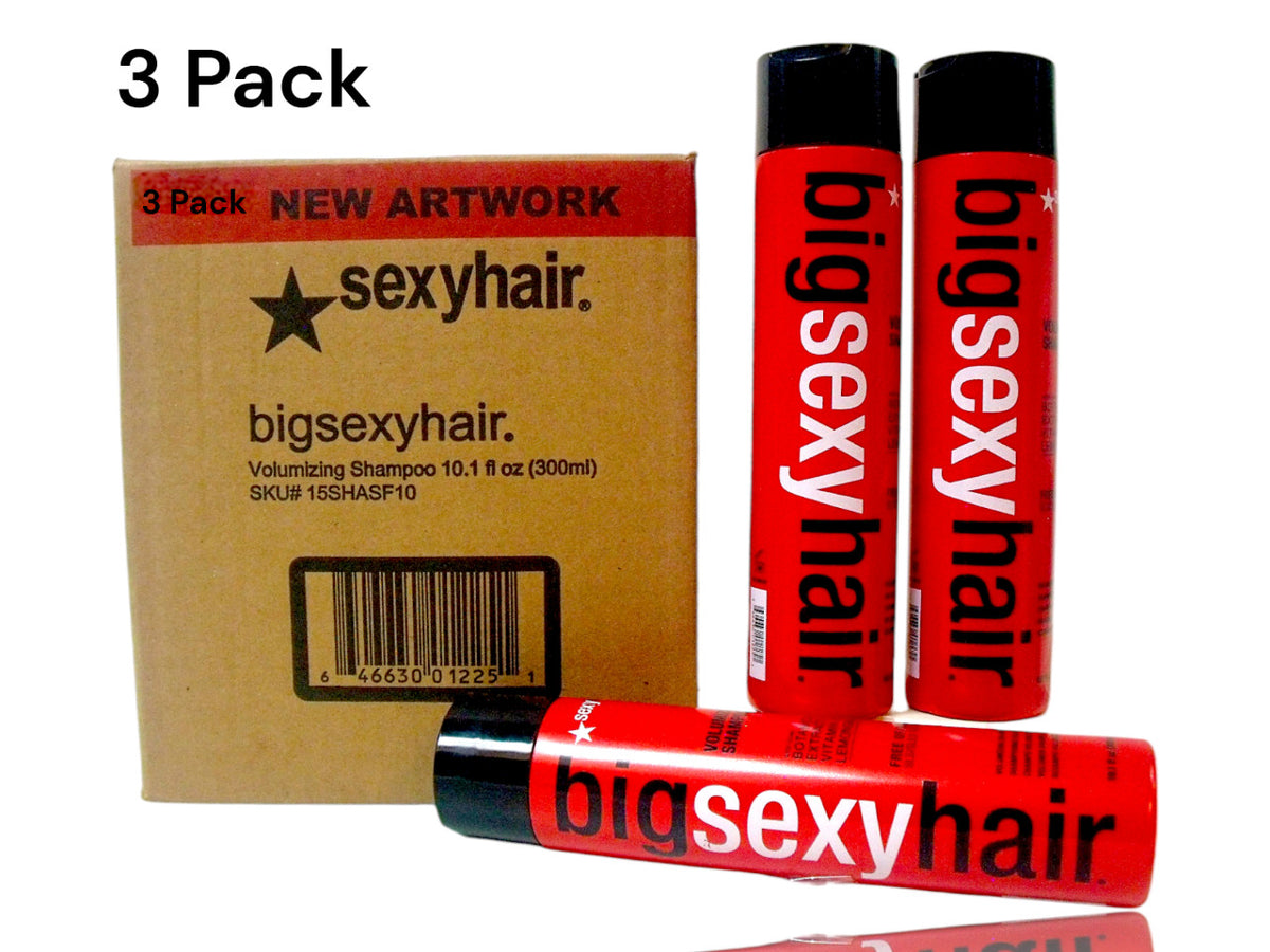 Big Sexy Hair Volumizing Shampoo Set - Color Safe, Sulfate Free, 3 x 10.1 oz