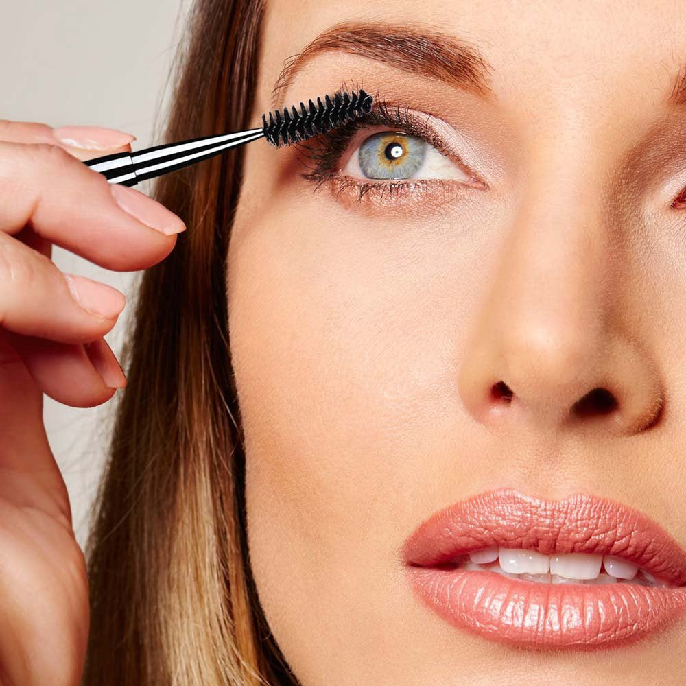 Reusable Eyelash & Brow Brush Set with Cap - Soft Spoolies for Mascara & Styling