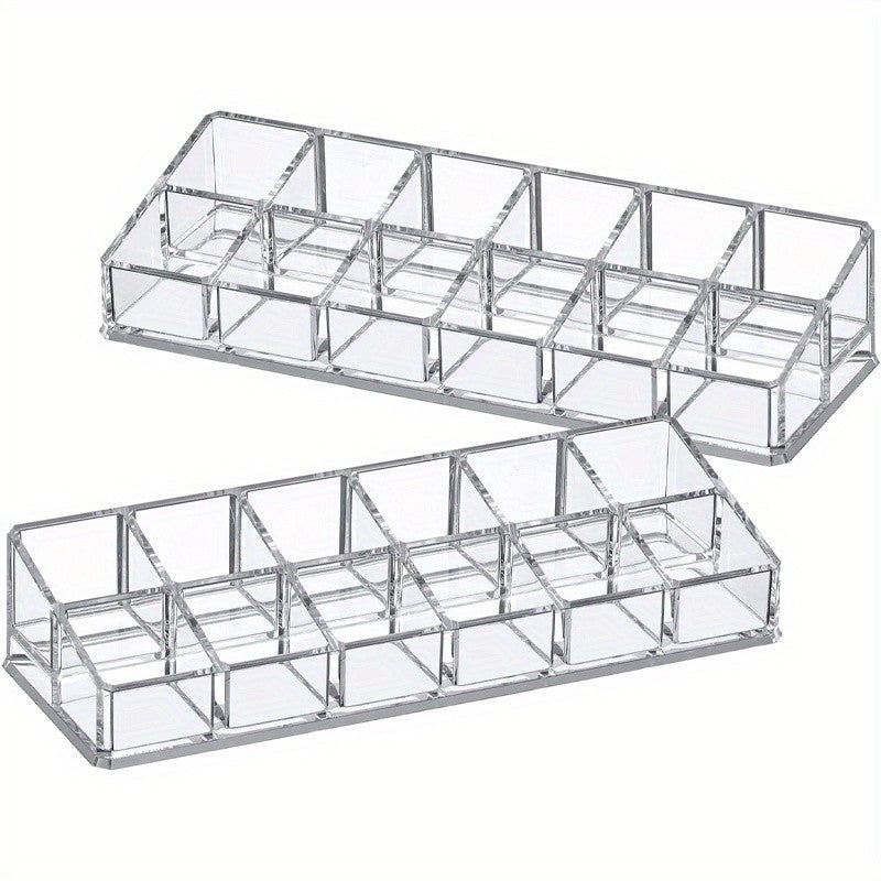 Acrylic Lipstick Organizer 12-Grid Desktop Makeup Storage Display
