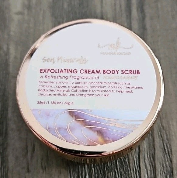 2 MANNA KADAR Sea Minerals Exfoliating Cream Body Scrub – Pomegranate