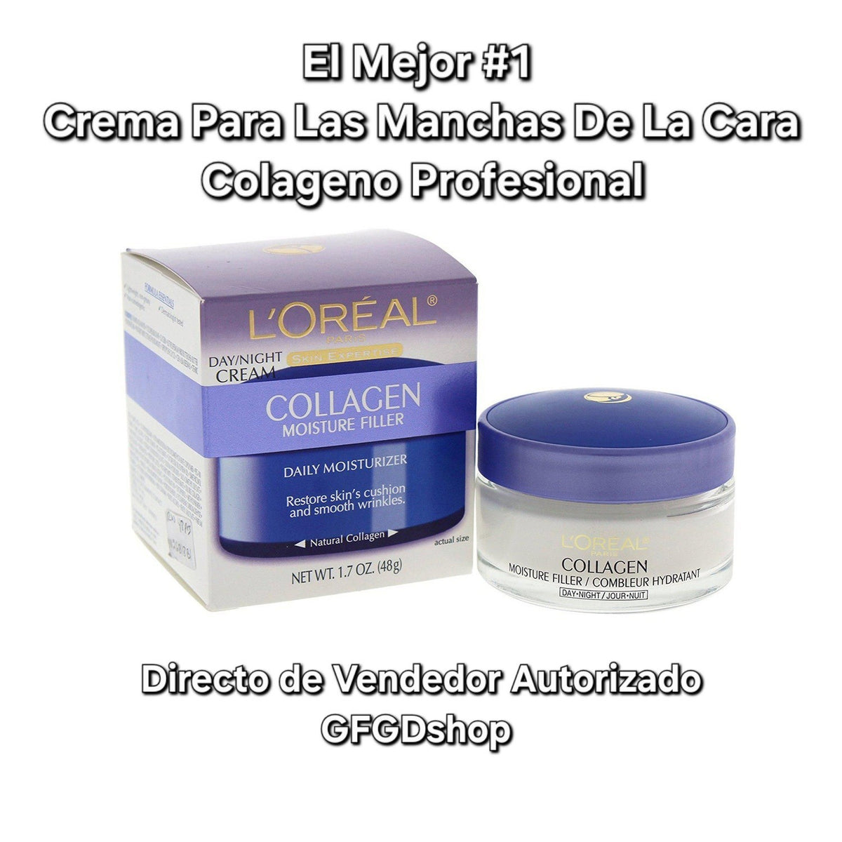 Collagen Face Cream for Dark Spots & Wrinkles - Hydrating Anti-Aging Serum