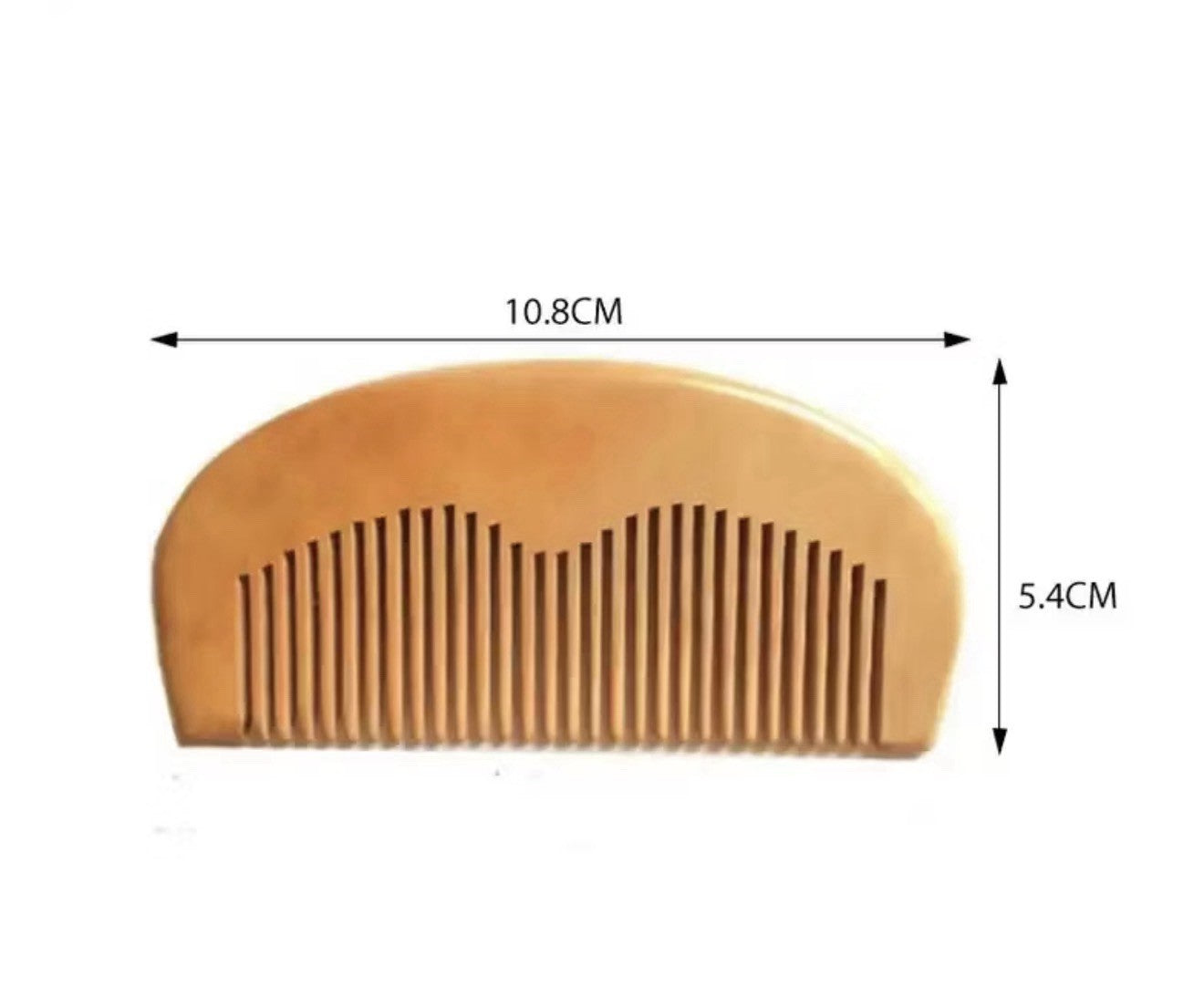 Wooden Anti-Static Close Tooth Comb Set - Pocket Travel Hair & Beard Combs