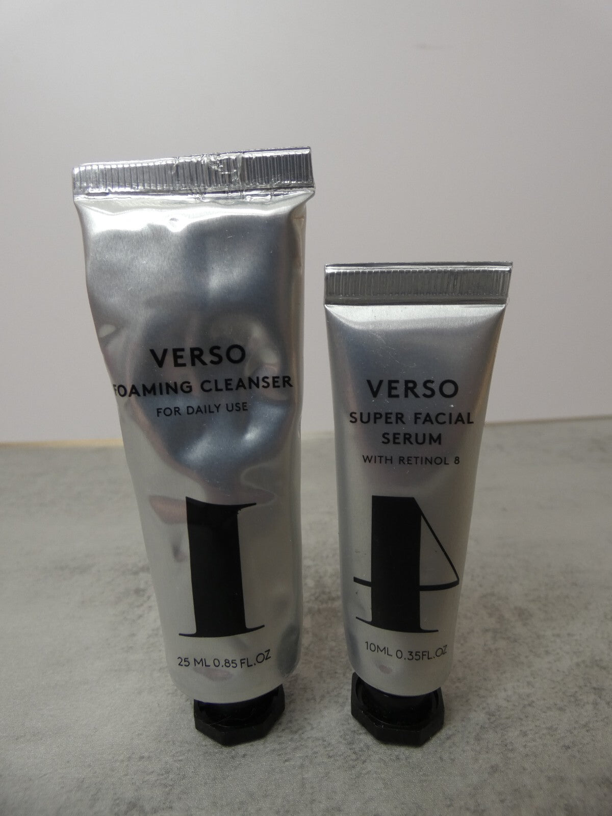 Travel Foaming Facial Cleanser & Serum Set - 0.85 fl oz & 0.35 oz Sealed