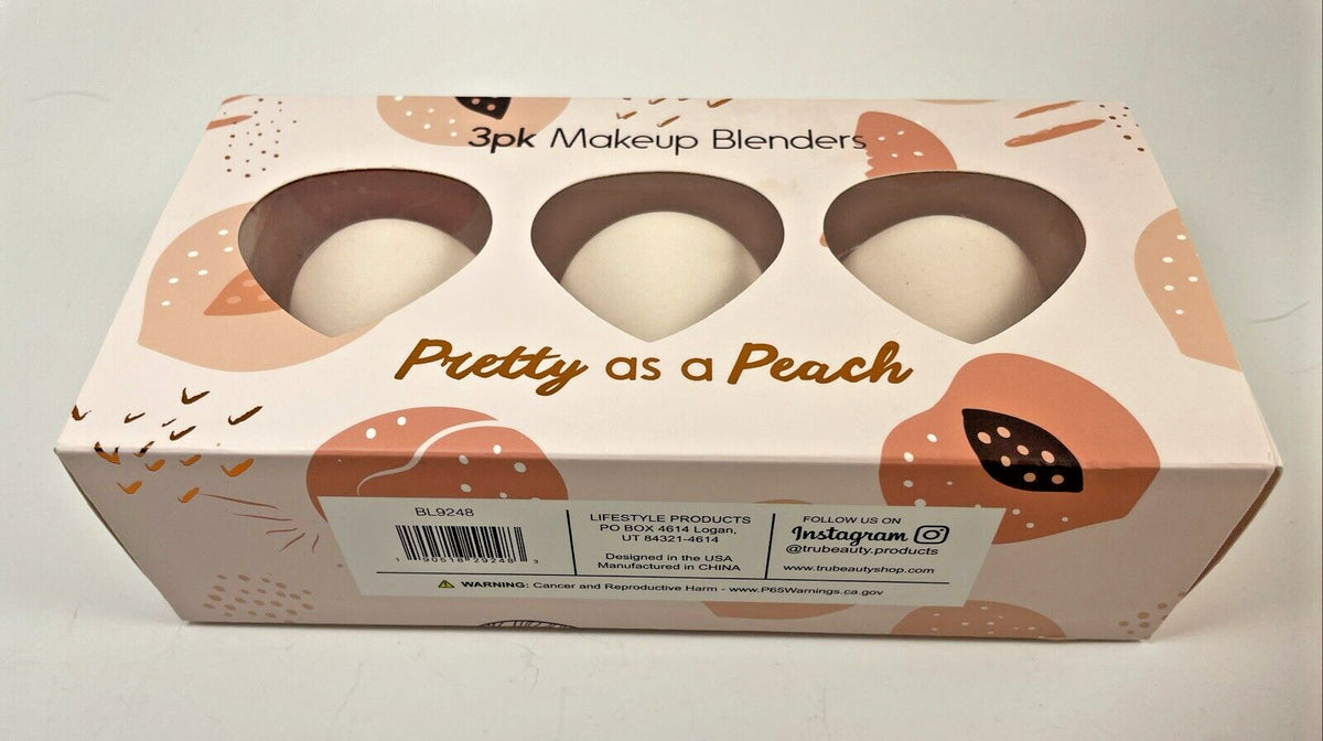 Pretty as a Peach Makeup Sponges - 3 Pack | NIB
