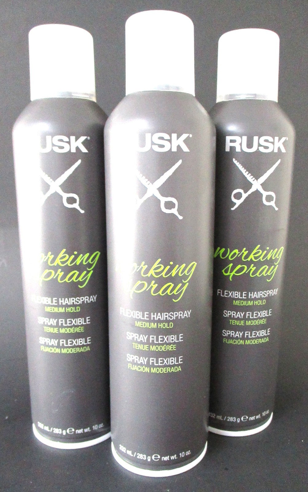 RUSK Flexible Medium Hold Hair Spray - 10 oz Pack of 3