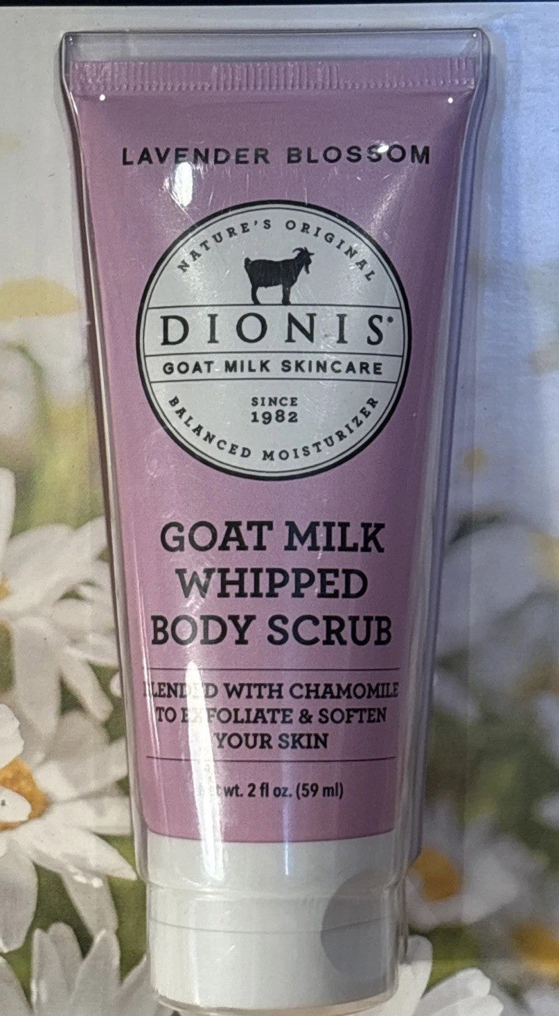 Dionis Goat Milk Bath Body Set 3Pc Lavender 2 Scrubs 1 Lotion